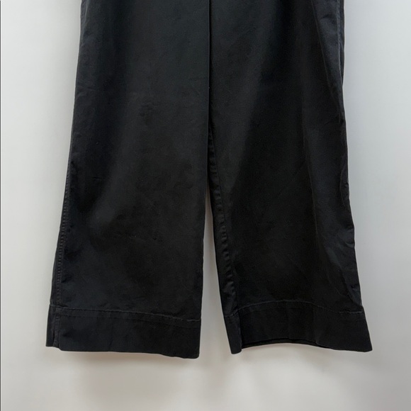 J. Crew Astrid Pull-On Elastic Waist Wide Crop Trousers Chino Pant Black XL - Picture 4 of 9
